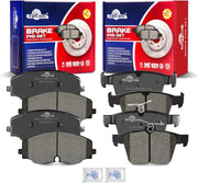 Ceramic Disc Brake Pads Set Front and Rear Replacement for Volkswagen Atlas Cross Sport 2020-2022/ Atlas 2018 - 2022