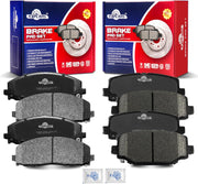 Front and Rear Ceramic Disc Brake Pads Set Replacement for 2012-2020 Grand Caravan/Journey, 2012-2016 Chrysler Town & Country, 2012-2015 Ram C/V, for Volk-swa-gen Routan 2012 2014