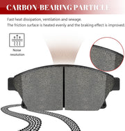 Ceramic Disc Brake Pads Set Front and Rear for Cadillac Ats 2013-2018