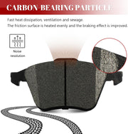 Front and Rear Ceramic Disc Brake Pads Set Replacement for Audi A4/A4 Quattro/A6 Quattro 2005-2009, A6 2006 2007 2008 2009 2011