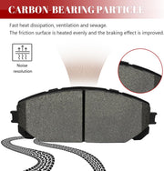 Ceramic Disc Brake Pads Set Front Replacement for Jeep Cherokee 2016 2017 2018 2019 2020 2021 2022 with Dual Piston Calipers/Cherokee 2023