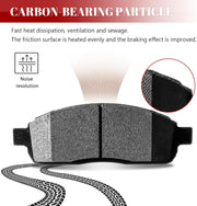 Front and Rear Ceramic Disc Brake Pads Set Replacement for Ford F-150 2004 2005 2006 2007 2008 2009, for Lincoln Mark Lt 2006-2008