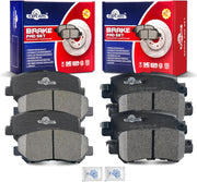 Ceramic Disc Brake Pads Set Front and Rear Replacement for Mazda Cx-5 2013-2014 / Cx-5 2015 With Manual Parking Brake
