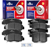 Ceramic Disc Brake Pads Set Front and Rear Replacement for Acura Tsx 2009 2010 2011 2012 2013 2014, Honda Accord 2008-2012 Ex/Ex-L