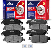 Front and Rear Ceramic Disc Brake Pads Set for Cadillac Escalade Esv Ext, for Chevy Avalanche Silverado 1500 2007-2013/ Suburban 1500 Tahoe 2007-2014,for Gmc Sierra 1500 Yukon Xl 1500