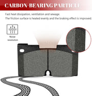 Ceramic Disc Brake Pads Set Front and Rear Replacement for Cadillac Escalade Esv 2021-2024, for Chevry Silverado 1500 Ltd 2022/ Silverado 1500 2019-2022/ Suburban 2021-2024/ Tahoe 2021-2023