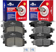 Ceramic Disc Brake Pads Set Front and Rear Replacement for Subaru Crosstrek 2018/ Crosstrek 2020 2021 2022 With MPB/Crosstrek 2019 Gas/Impreza 2017-2022