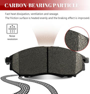 Ceramic Disc Brake Pads Set Front and Rear Replacement for Nissan Pathfinder 2008 2009 2010 2011 2012 with 5.6L