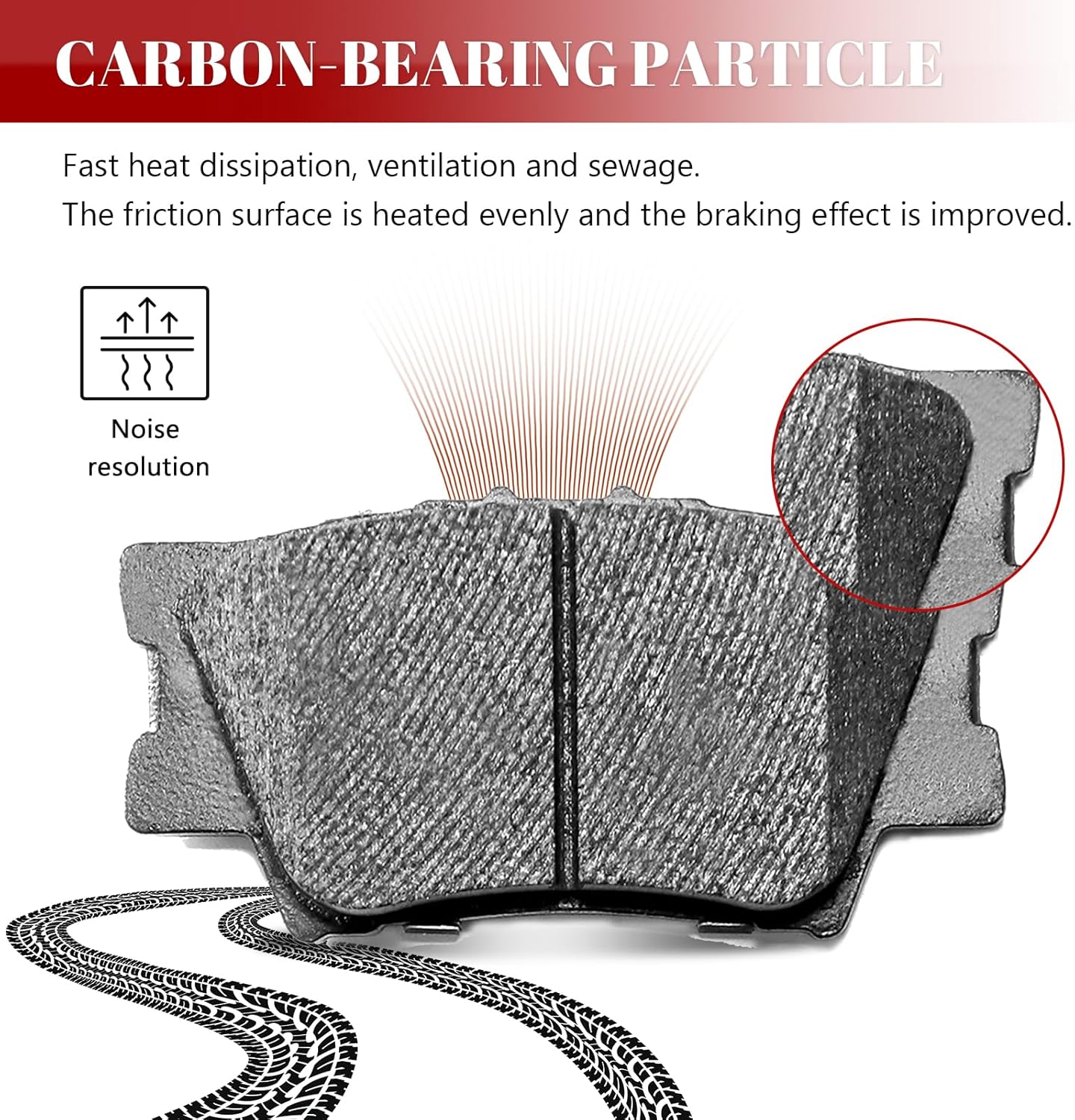 Front and Rear Ceramic Disc Brake Pads Set Replacement for 2010 2011 2012 Lexus Hs250h 2013-2018 Rav4 Le 2006-2012 Rav4 2.4L & 2.5L Engines Without 3rd Row Seats