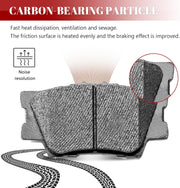 Front and Rear Ceramic Disc Brake Pads Set Replacement for 2010 2011 2012 Lexus Hs250h 2013-2018 Rav4 Le 2006-2012 Rav4 2.4L & 2.5L Engines Without 3rd Row Seats