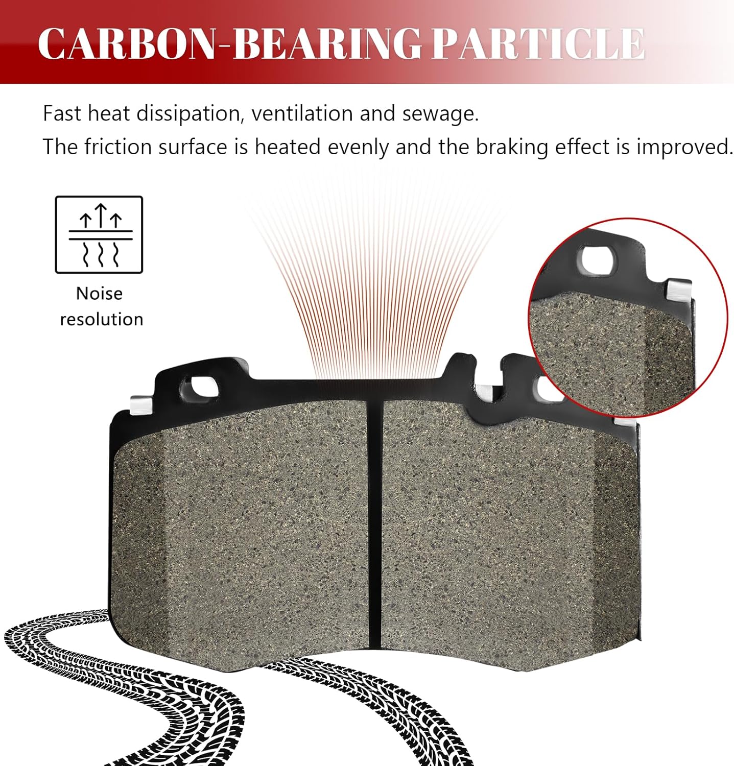 Ceramic Disc Brake Pads Set Front and Rear Replacement for Mercedes-Benz Cl500 Cls500 Cls550 E350 E500 E550 S350 S430 S500 Sl550 Sl550