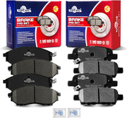 Front and Rear Ceramic Disc Brake Pads Set Replacement for Ni-ss-an 350Z 2006 2007 2008 2009 /370Z 2009-2010 2020 /Murano 2011 2012 2013 2014,Renault Koleos 2009-2012