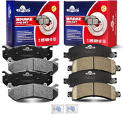 Ceramic Disc Brake Pads Set Front and Rear Replacement for Cadillac Escalade, for Chevry Avalanche 1500/ Express 1500/ Suburban 1500/ Tahoe, for Gmc Savana/Yukon/Yukon Xl 1500