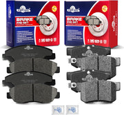 Front and Rear Ceramic Disc Brake Pads Set Replacement for Honda Accord 1998 1999 2000 2021 2002/ Civic 2002 2003 2004 2005 2006 2007 2008 2009 2010 2011, for Acura El 2001-2005