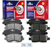 Front and Rear Ceramic Disc Brake Pads Set Replacement for Nissan Rogue 2008-2013 X-Trail 2008-2012 Maxima 2009 2010 2011 2012 2013 2014 2015 2016 2017 2018 2019 2020 2021 2022