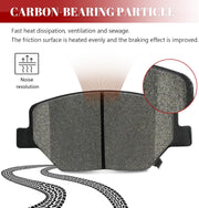 Ceramic Disc Brake Pads Set Front and Rear Replacement for Buick Lacrosse 2017-2019/ Regal Sportback 2020/ Regal Tourx 2018-2020, for Chevry Equinox 2018-2020, for Gmc Terrain 2018-2020