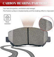 Ceramic Disc Brake Pads Set Front and Rear Replacement for Mazda Cx-5 2013-2014 / Cx-5 2015 With Manual Parking Brake
