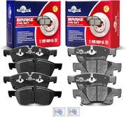 Front and Rear Ceramic Disc Brake Pads Set Replacement for 2011 2012 2013 2014 2015 2016 2017 2018 2019 2020 Durango 2011-2016 Grand Cherokee
