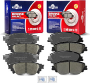 Ceramic Disc Brake Pads Set Front and Rear Replacement for Toyota Corolla Cross 2022-2023/ Rav4 2019-2023/ Venza 2021-2023/ Avalon C-Hr 2019 2020 2021 2022/ Camry 2018-2024