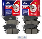 Ceramic Disc Brake Pads Set Front and Rear Replacement for Subaru B9 Tribeca 2006-2007/ Tribeca 2008 2009 2010 2011 2012 2013 2014/ Forester 2014 2015 2016 2017 2018/ Legacy Outback 2010-2014