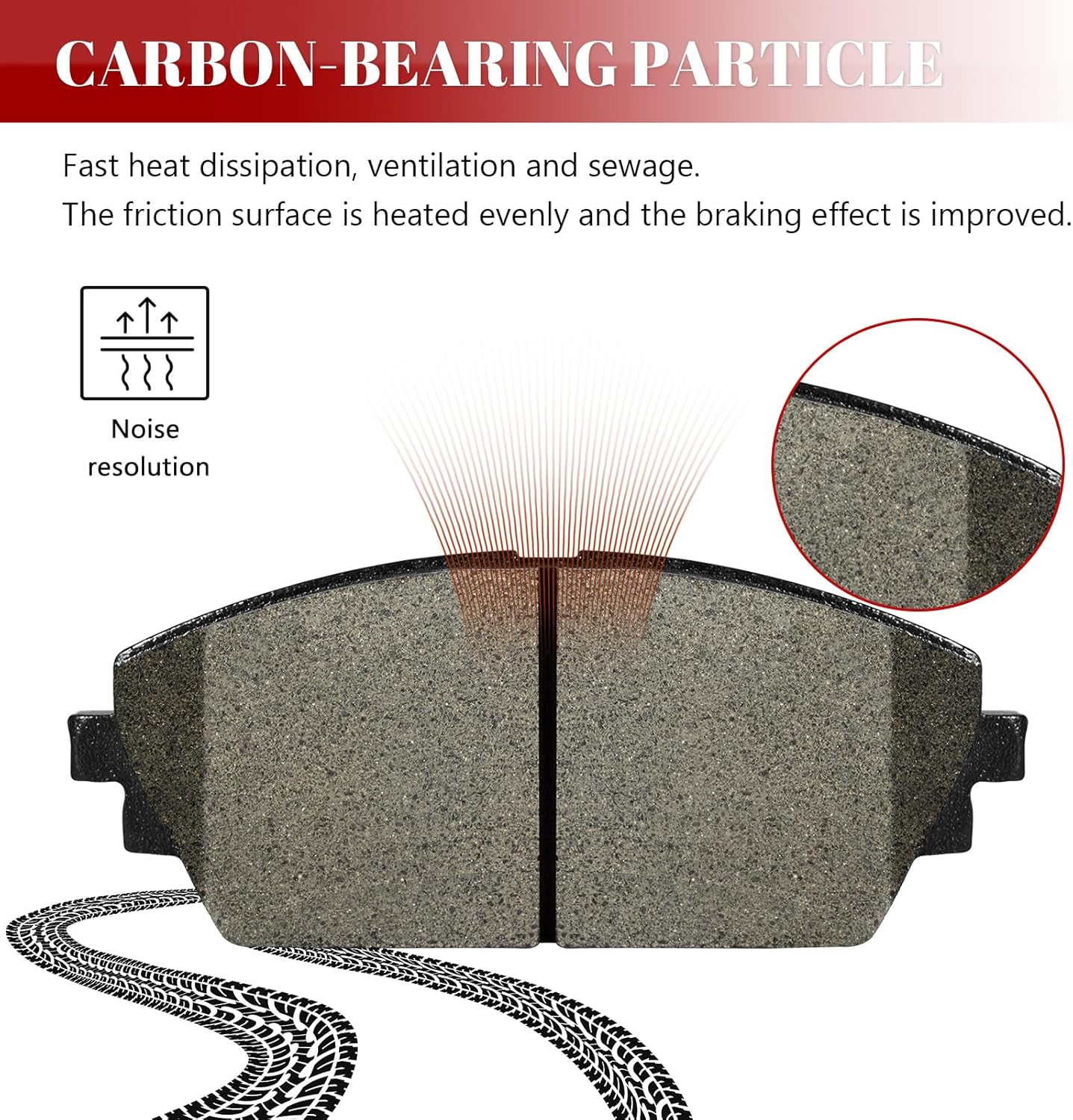 Ceramic Disc Brake Pads Set Front and Rear Replacement for Mazda 3 Sport 2019 2020 2021 2022/3 2019-2023