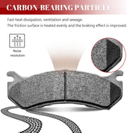 Front and Rear Ceramic Disc Brake Pads Set for Gmc Sierra 1500 Chevy Silverado 1500 1999-2007, for Gmc Safari Chevy Astro 2003-2005,for Gmc Yukon Xl 1500 Chevy Suburban 1500 2000-2001