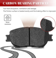 Front and Rear Ceramic Disc Brake Pads Set Replacement for Toyota Camry 2002 2003 2004 2005 2006