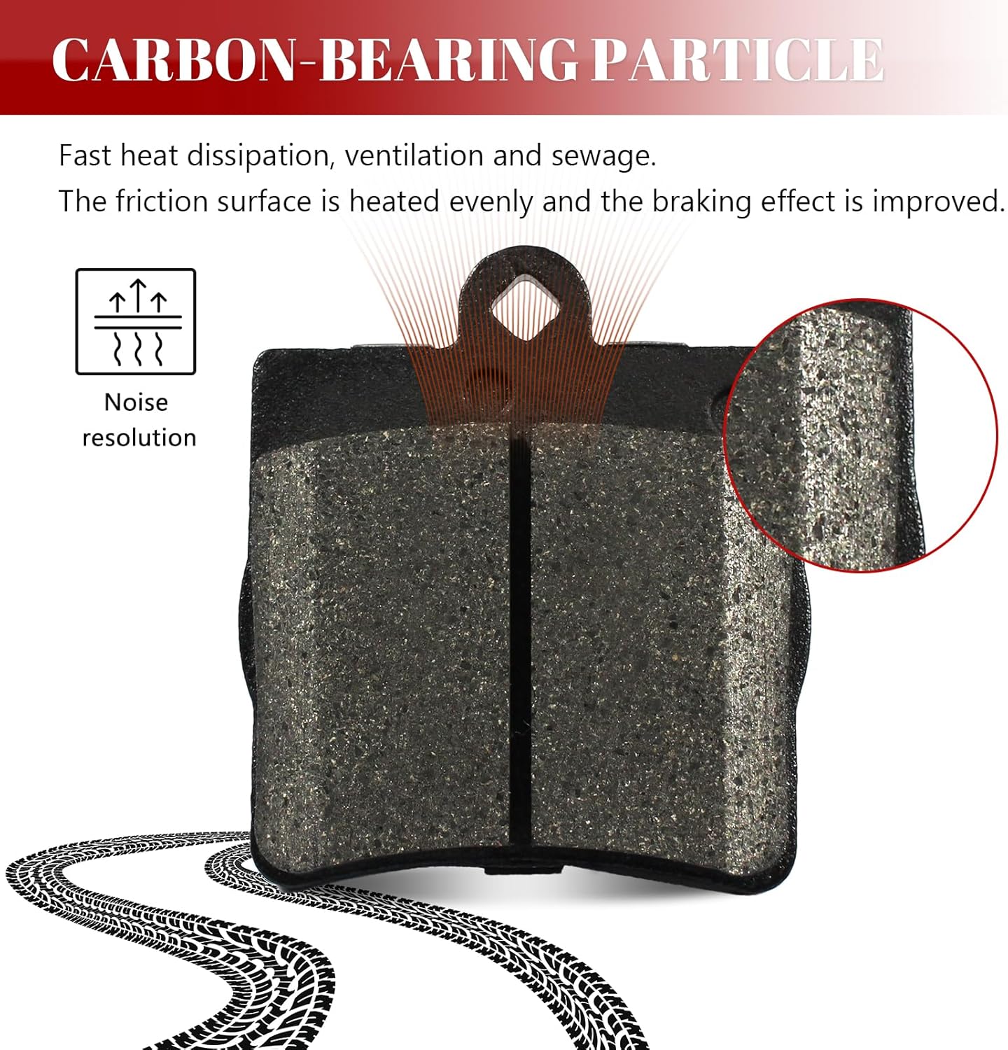 Ceramic Disc Brake Pads Set Rear Replacement for Mercedes-Benz C230 2002 2003 2004 2005/ C240 2001-2005/ Slk280 2006 2007 2008/ Slk300 2009 2010 2011