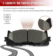 Front and Rear Ceramic Disc Brake Pads Set Replacement for Le-xus Es300H 2013-2018 Es350 2007-2018, for Toyo-ta Camry 2007-2017 Avalon 2008 2009 2010 2011 2012 2013 2014 2015 2016 2017 2018