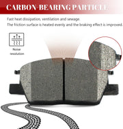Ceramic Disc Brake Pads Set Front and Rear Replacement for Buick Lacrosse, for Chevry Equinox/Malibu, for Gmc Terrain
