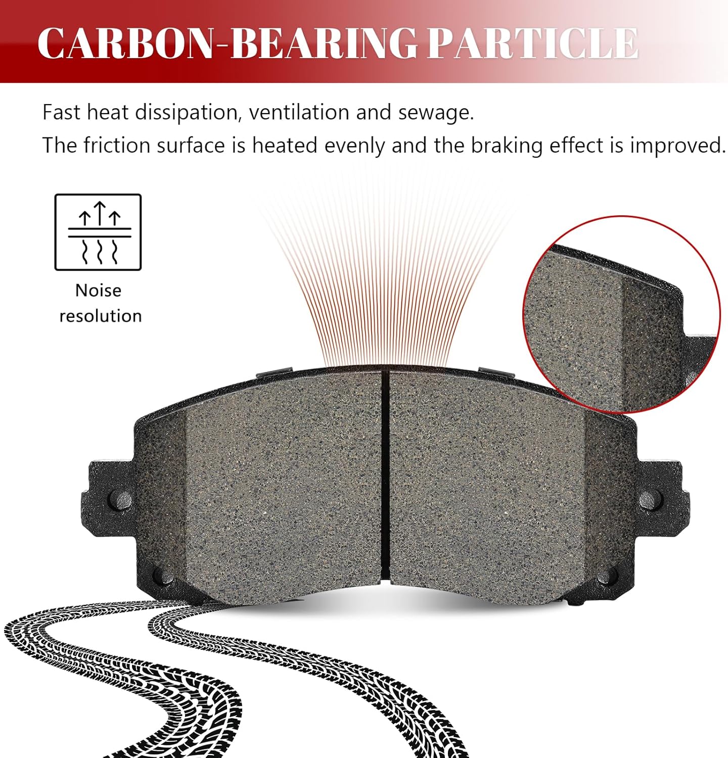 Ceramic Disc Brake Pads Set Front and Rear for Subaru Crosstrek Forester 2019 - 2022, for Subaru Legacy Outback 2020-2022