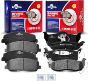 Ceramic Disc Brake Pads Set Front and Rear Replacement for Infiniti Qx56 2007-2010, for Nissan Armada 2006-2015/ Titan 2008 2009 2010 2011 2012 2013 2014 2015