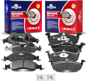Ceramic Disc Brake Pads Set Front and Rear Replacement for Lincoln Navigator 2007 2008 2009, for Ford Expedition 2007-2009