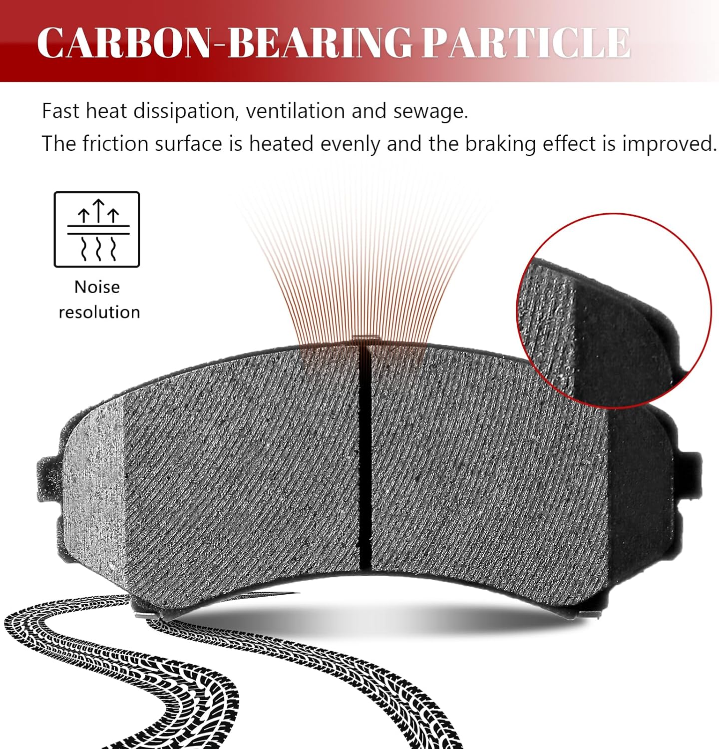 Front and Rear Ceramic Disc Brake Pads Set Replacement for Mitsubishi Endeavor 2004 2005 2006 2007 2008 2010 2011/ Montero 2001 2002 2003 2004 2005 2006