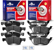 Front and Rear Ceramic Disc Brake Pads Set Replacement for Chrysler Town & Country 2001 2002 2003 2004 2005 2006 2007,for Dodge Grand Caravan 2001-2007