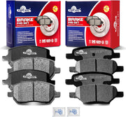 Front and Rear Ceramic Disc Brake Pads Set Replacement for Pontiac G5 2007-2009 With Rear Drum/ G5 2010/ Pursuit 2006 with Rear Drum Brakes