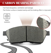 Front and Rear Ceramic Disc Brake Pads Set Replacement for Cadillac Srx 2010 2011 2012 2013 2014 2015 201, for Saab 9-4X 2011