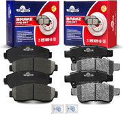 Front and Rear Ceramic Disc Brake Pads Set Replacement for Honda Odyssey 2005 2006 2007 2008 2009 2010