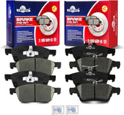 Front and Rear Ceramic Disc Brake Pads Set Replacement for Ford Escape 2013-2016 Transit Connect 2014 2015 2016 2017 2018 2019 2020 2021 2022 2023