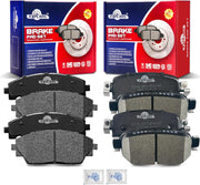 Ceramic Disc Brake Pads Set Front and Rear Replacement for Mazda Cx-3 2019 2020 2021 2022