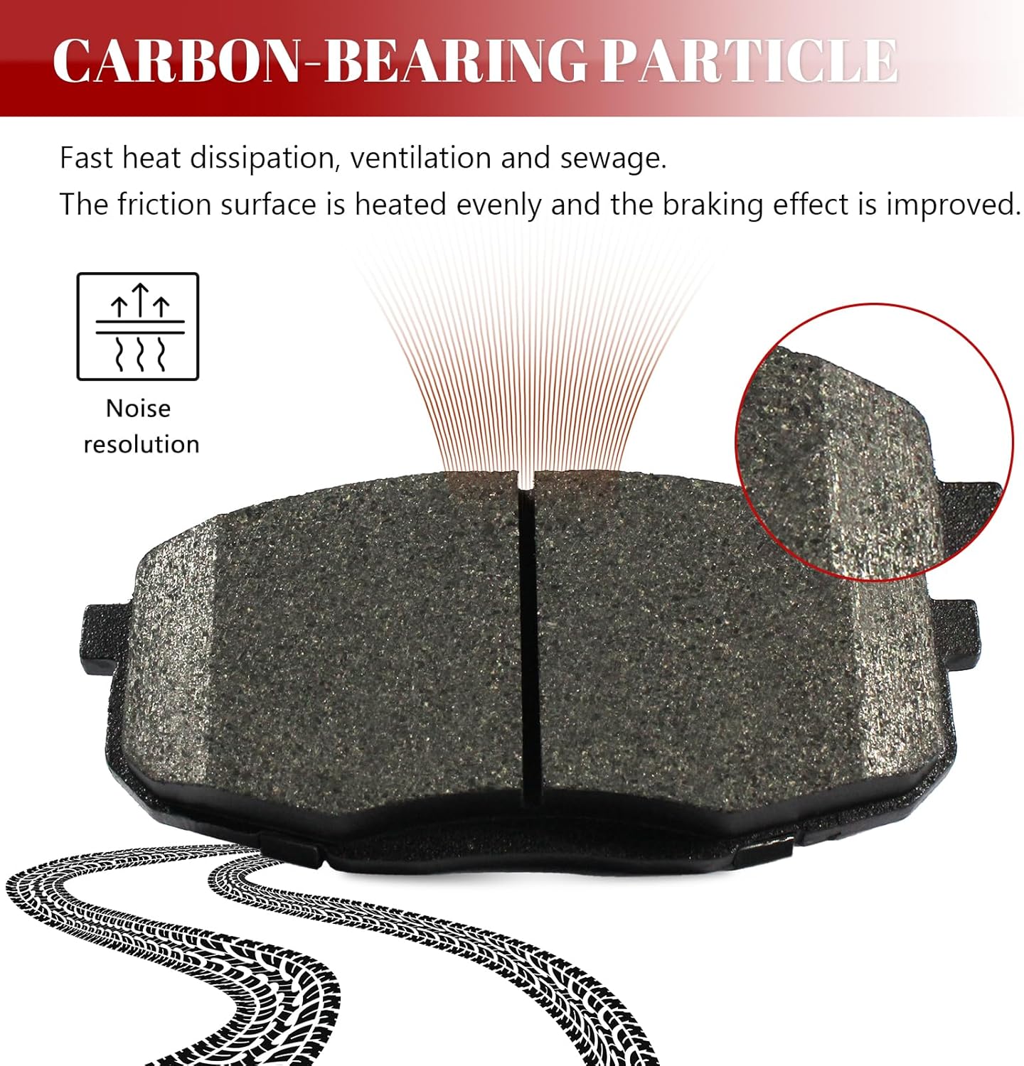 Front and Rear Ceramic Disc Brake Pads Set Replacement for Kia Soul 2014 2015 2016