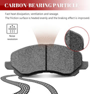Front and Rear Ceramic Disc Brake Pads Set Replacement for Dodge Avenger Caliber, for Jeep Patriot/Compass (Mk), for Chrysler 200 Sebring, for Mitsubishi Lancer 2004-2006 2008-2016