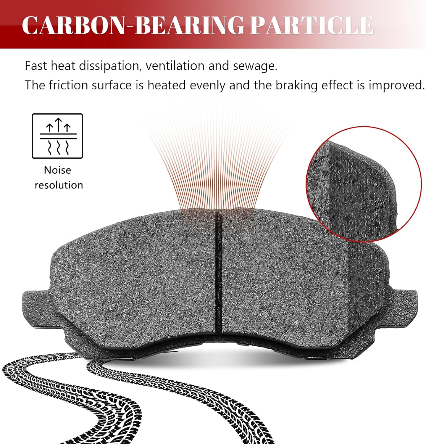 Front and Rear Ceramic Disc Brake Pads Set for Chrysler 200 2011-2014 Sebring 2007-2010, for Dodge Avenger 2008-2014,for Jeep Compass Patriot,for Mitsubishi Lancer Outlander Sport Rvr