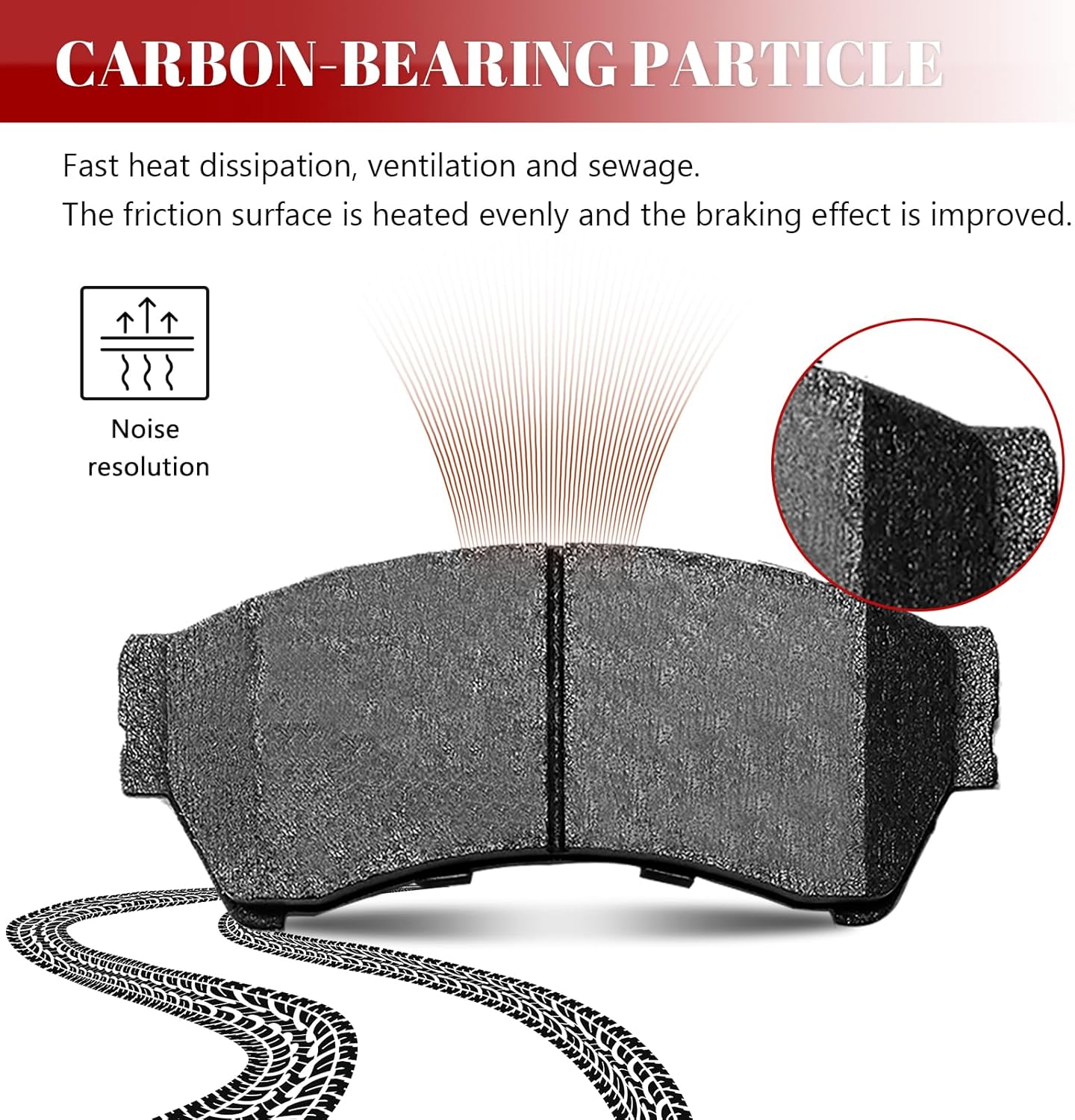Ceramic Disc Brake Pads Set Front and Rear Replacement for Ford Fusion 2006-2012, for Lincoln Mkz 2007-2012/ Zephyr 2006, for Mercury Milan 2006-2011/6 2008 2009 2010 2012 2013