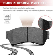 Ceramic Disc Brake Pads Set Front and Rear Replacement for Ford Fusion 2006-2012, for Lincoln Mkz 2007-2012/ Zephyr 2006, for Mercury Milan 2006-2011/6 2008 2009 2010 2012 2013