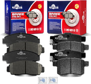 Front and Rear Ceramic Disc Brake Pads Set Replacement for Acura Tsx 2009-2010, for Honda Accord Ex/Ex-L 2008-2009
