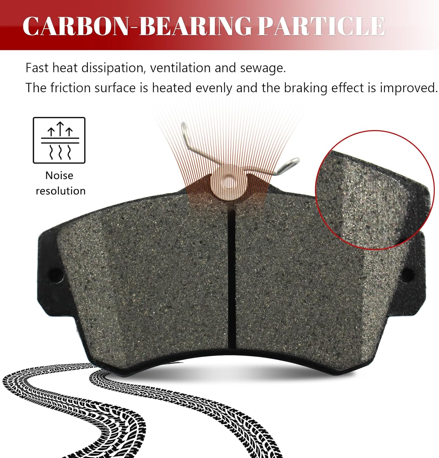 Front and Rear Ceramic Disc Brake Pads Set Replacement for Dodge Neon 2003-2005, for Chrysler Pt Cruiser 2001 2002 2003 2004 2005 2006 2007 2008 2009 2010