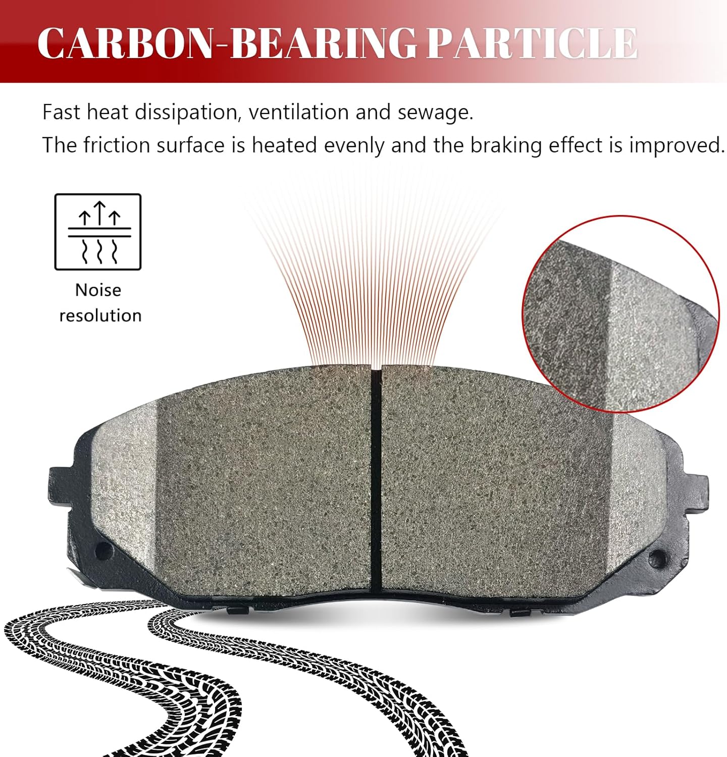 Ceramic Disc Brake Pads Set Front and Rear Replacement for Kia Sedona 2015 2016 2017 2018 2019