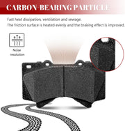 Front and Rear Ceramic Disc Brake Pads Set for Lexus Lx570 2008-2021, for Toyota Tundra 2007-2021 Land Cruiser/Sequoia 2008 2009 2010 2011 2012 013 2014 2015 2016 2017 2018 2019 2020 2021