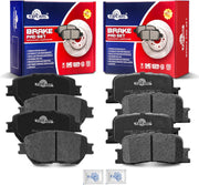 Front and Rear Ceramic Disc Brake Pads Set Replacement for Toyota Camry 2002 2003 2004 2005 2006